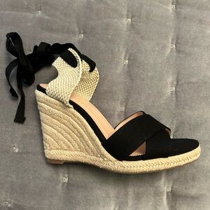 JCrew black & neutral espadrilles